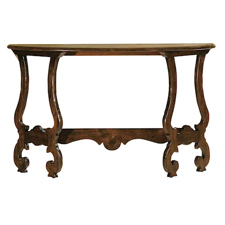 Accent Table with Carved Base